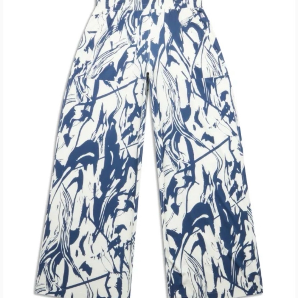 Lululemon swift wide leg mid rise pant ivory and blue size 2 - Picture 5 of 5